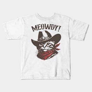 Meowdy Cat Kids T-Shirt